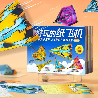 Montessori Origami Airplane Set 36 Sheets DIY Puzzle Thinking Training Educational Toy