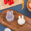 4-Pack Transparent Triangular Sushi Molds - Onigiri Rice Ball Press for Bento