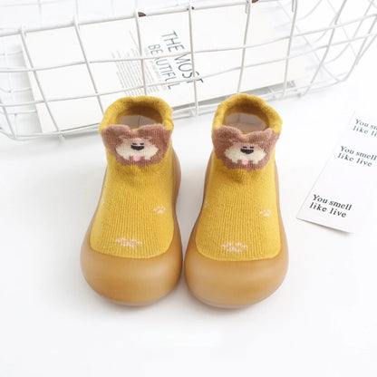 Baby Socks Shoes – Cute Cartoon Boy & Girl Infant Shoes, Soft Rubber Sole First Walker Booties for Toddlers
