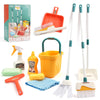 12-Piece Kids Cleaning Play Set – Pretend Housework Kit with Mop Broom Dustpan & Bucket for Ages 3-6