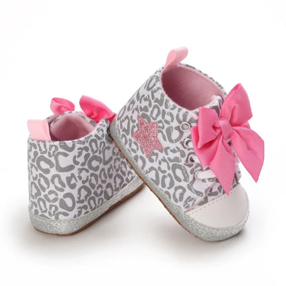 Spring and Autumn Women's Baby Casual Sports Shoes Soft Sole Anti-Slip Indoor and Outdoor Walking First Step Shoes