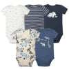 5PCS Baby Bodysuit Set – 100% Cotton Short Sleeve Onesies for Boys & Girls (6-24 Months)