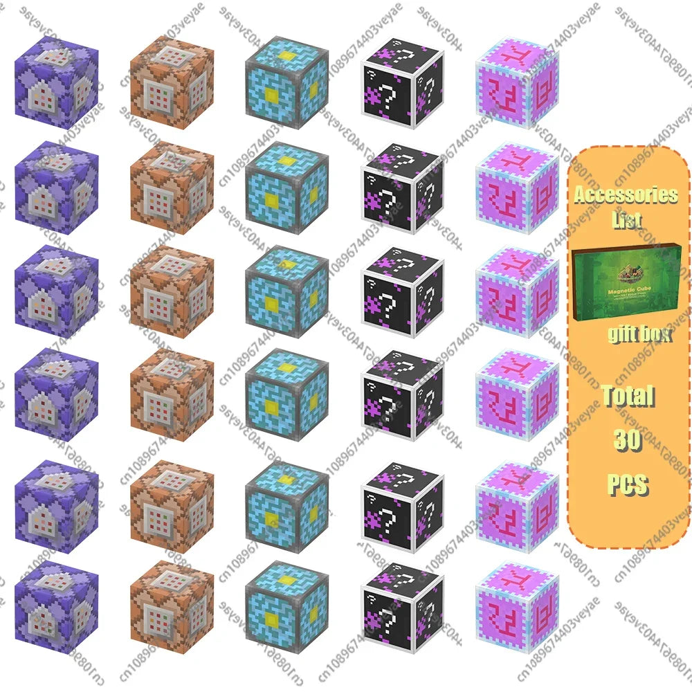 Magnetic Building Blocks Mine World Set – Magnet Cube DIY Model, STEM Sensory Toy for Kids 3+, Gift for Boys and Girls