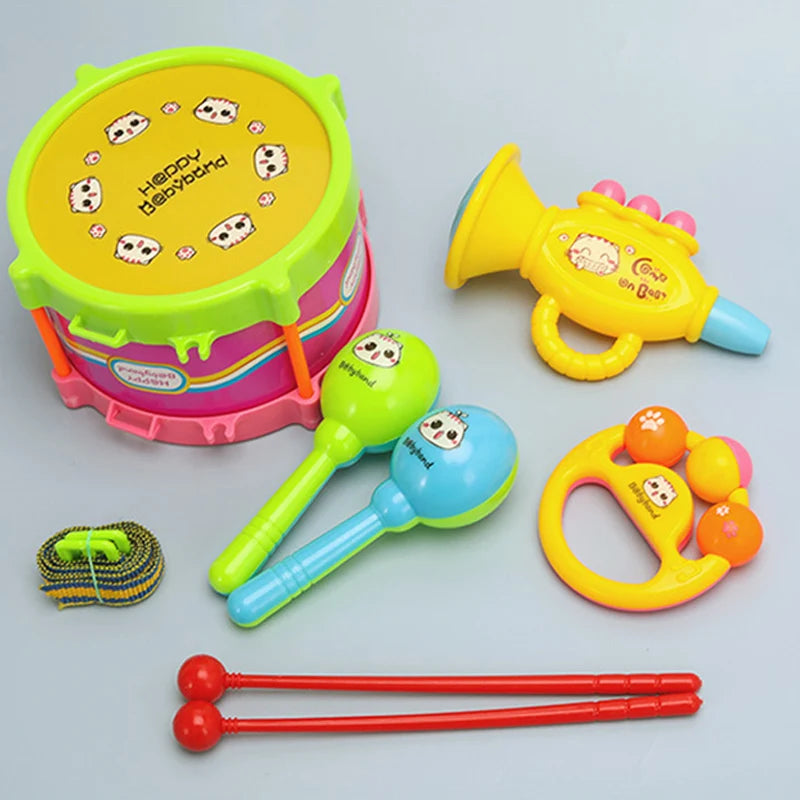 Children Hand Drumming Plastic Early Education Puzzle – Musical Instrument Toy for Parent-Child Interaction and Sound Cognition, Ideal for Developmental Play