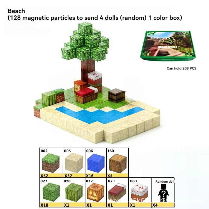 Creative Street View Magnetic Building Block Bricks – Famous World Architecture DIY Model for Kids