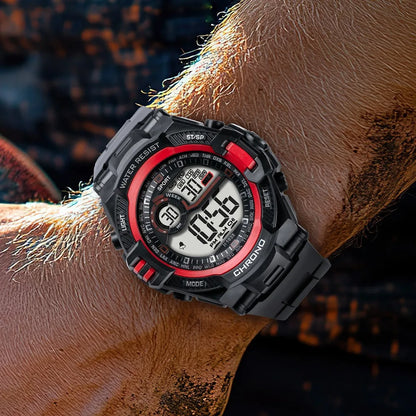 Waterproof Sports Luxury Electronic Watch for Men LED Alarm Military Digital Wristwatch for Boys, Students, and Teens