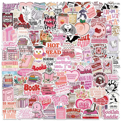 10/50/100pcs Dark Romance Bookish Stickers – Aesthetic Decals for Kindle, iPad, Phones, Laptops, and Diaries