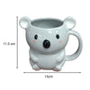 Kids Ceramic Animal Mug with Handle – Heat-Resistant 400–500ml (13.5–16.9 fl oz) Cartoon Bear & Panda Milk Cup