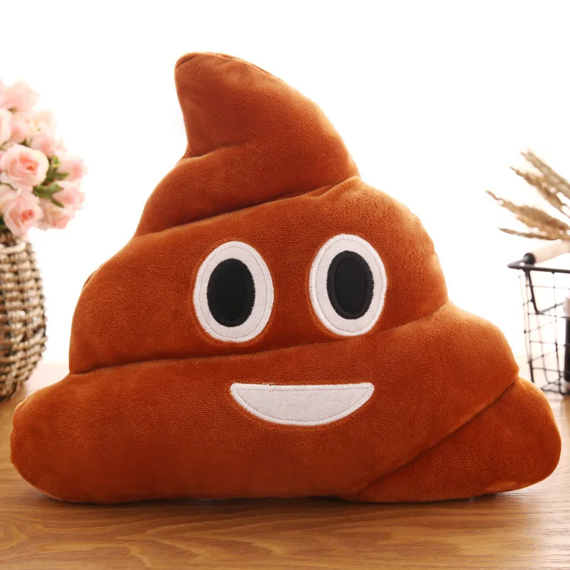 Cartoon Expression Poop Plush Toy Cushion