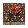 10-Pack 16mm (0.63 in) Acrylic D6 Dice Counters - Board Game & Classroom Tokens