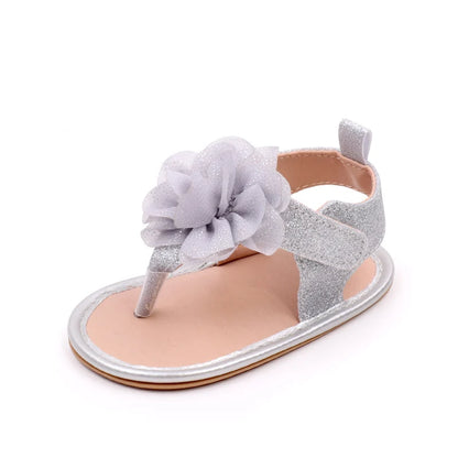 Baby Shoes Summer Sandal Cute Flower Anti-Slip Sole Newborn Toddler Prewalking Practice Shoes High Quality