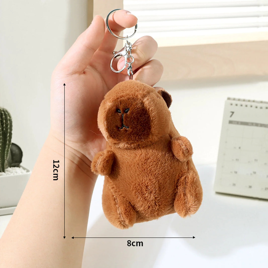 Cute Cartoon Capybara Plush Pendant, Bag Hanging Ornament and Keychain Doll