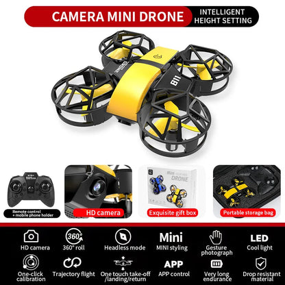 Dowellin D12 Mini RC Drone – Remote Control Quadcopter with HD Dual Camera and Fixed Height