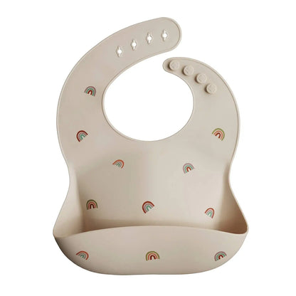Baby Bibs Ins Style Print Waterproof Soft Silicone Baby Feeding Stuff Cute Pattern Kids Girl Boy Toddler Adjustable Children Bib - Kidzy Market