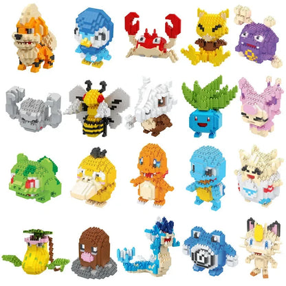DIY Pokemon Mini Building Blocks – Pikachu, Charizard, Eevee, Mewtwo Anime Model Toys