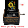 You Are My Sunshine Quote Print Wooden Music Box Birthday Party Favor Gift for Kids