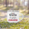 Thank You Teacher Enamel Coffee Mug – 'Without Teachers Like You' Printed Coffee Cup, 3.14 x 3.35 in (8 x 8.5 cm) Teacher Gift