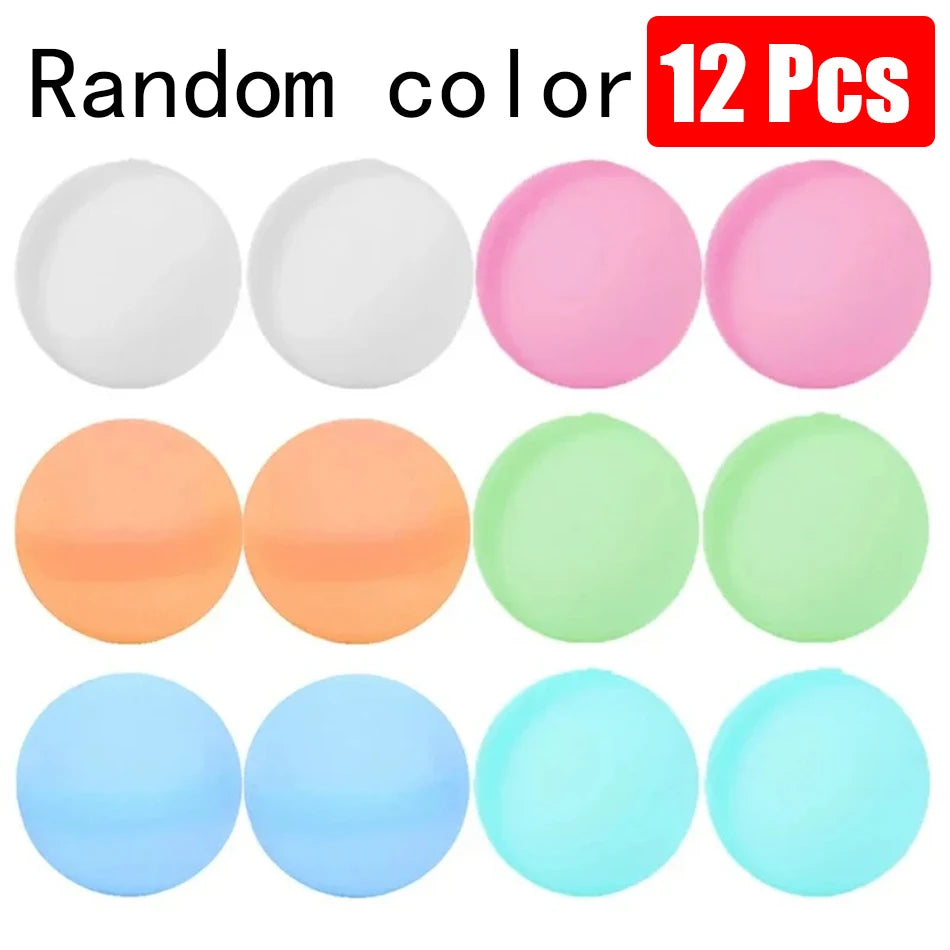 1 to 60-Piece Reusable Silicone Magnetic Water Balloons Set for Pool Games and Water Play
