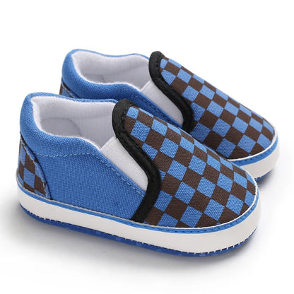 Newborn Baby Canvas Shoes – Anti-Slip Soft Sneakers for Baby Boys & Girls, Multi-Color Toddler First Walkers Crib Shoes
