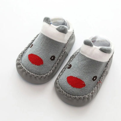Baby Socks Slippers with Rubber Soles for Infant Newborn Children Anti-Slip Soft Sole Toddler Indoor Shoes