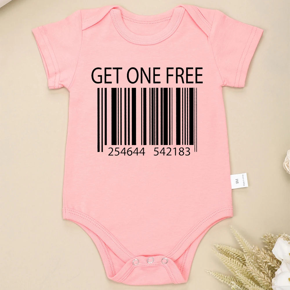 Buy One Get One Free – Twins Fun Cute Baby Bodysuits – Summer Short Sleeve Cotton Newborn Clothes for Boys & Girls – High Quality, Dropshipping Available