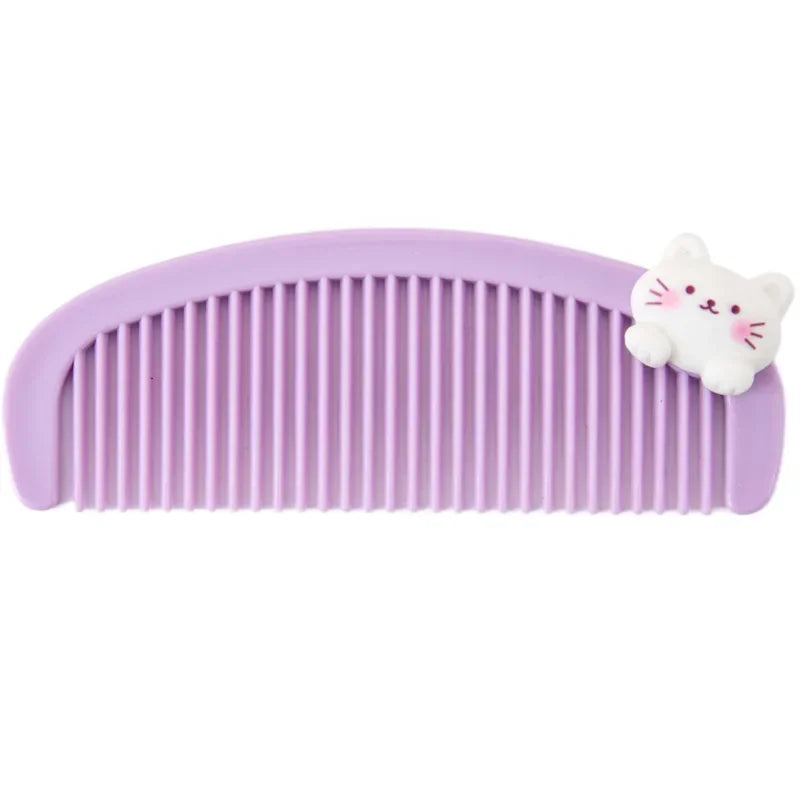 Cartoon Mini Crescent Comb - Cute Children’s Small Comb for Students - Portable Plastic Hairdressing Comb - Small Gift