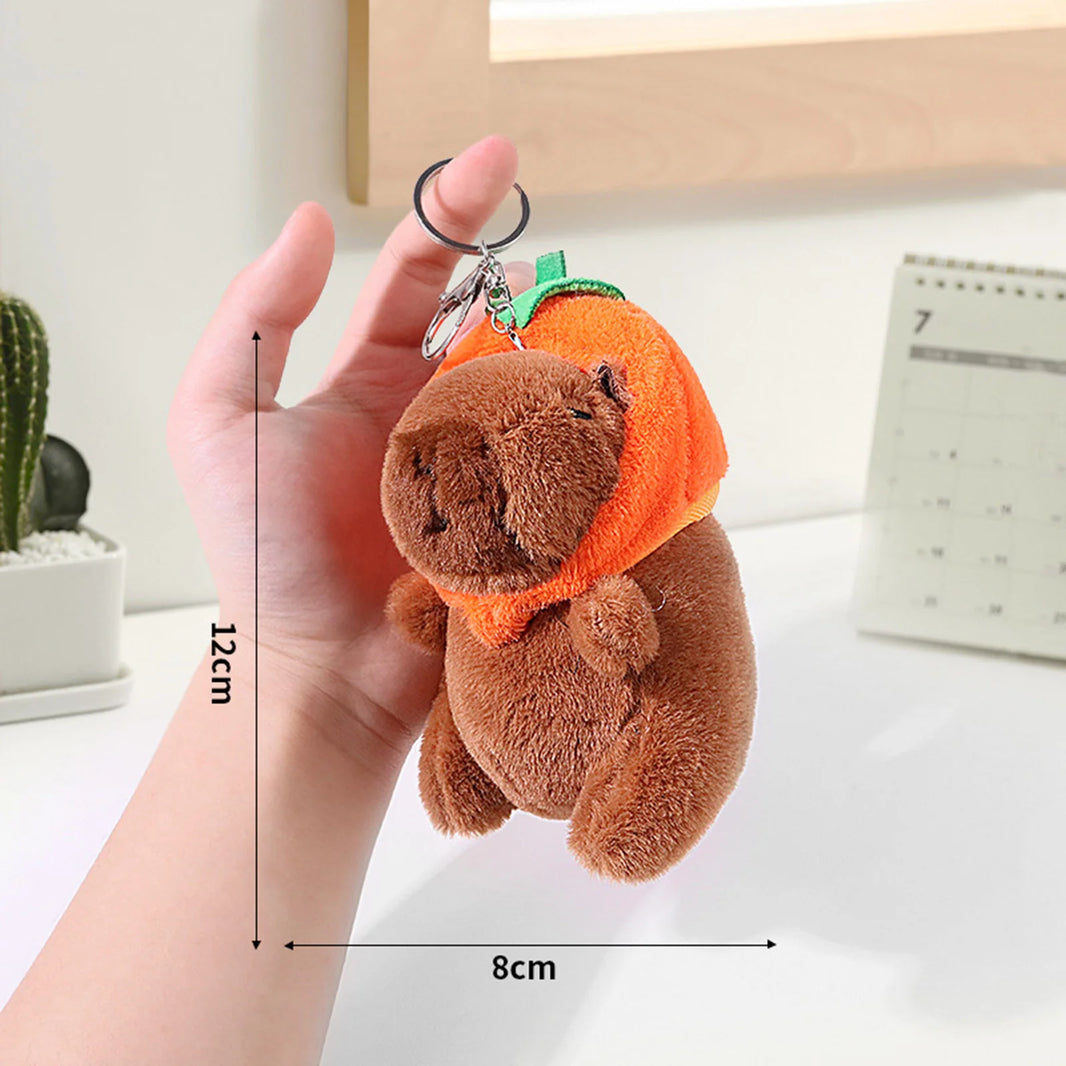 Cute Cartoon Capybara Plush Pendant, Bag Hanging Ornament and Keychain Doll