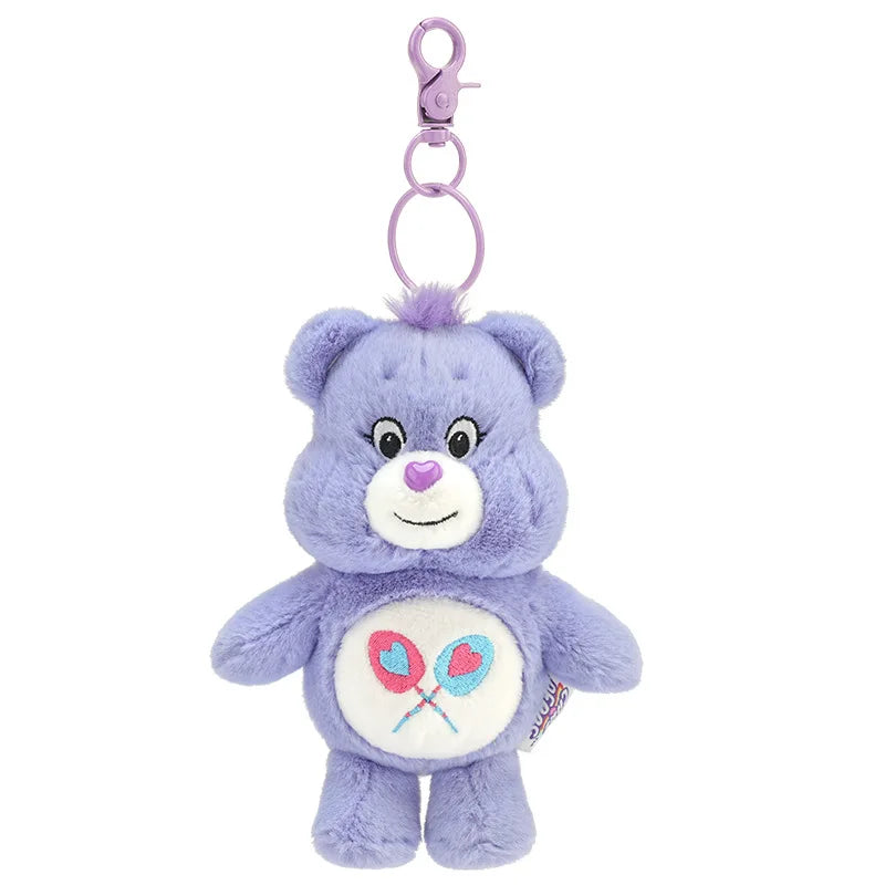 Sanrio Kawaii Care Bears Rainbow Bear Plush Keychain – Anime Bag Pendant with Sound for Kids