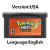 GBA Game Cartridge (32-bit, Pokemon Series, Odyssey Cloud White, FireRed & Silver Rival Rom Hack)