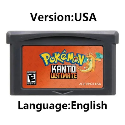 GBA Game Cartridge (32-bit, Pokemon Series, Odyssey Cloud White, FireRed & Silver Rival Rom Hack)