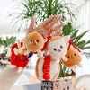 5PCS French Fries and Burger Plush Bag Hanging Keychain Set, Cute Couple Car Decoration