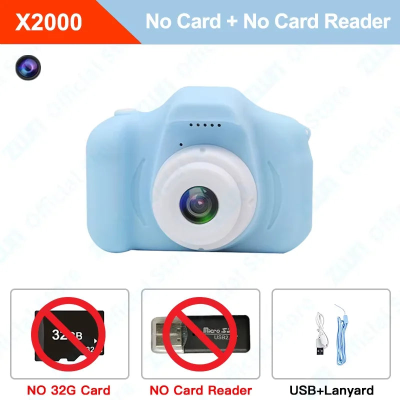 ZWN Kids Digital Camera with 2-Inch Color Display, 1080P HD Video, Outdoor SLR Style, Includes TF Memory Card