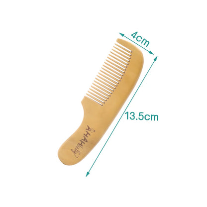 Baby Hair Brush and Comb Set for Newborn - Massage Bath & Shower - Custom Logo Mini Baby Wooden Hair Brush for Kids