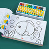 Coloring Book Activity Set 1 Book With Colored Pencils, 48 Clear Line Bright Patterns, Gift for Beginners