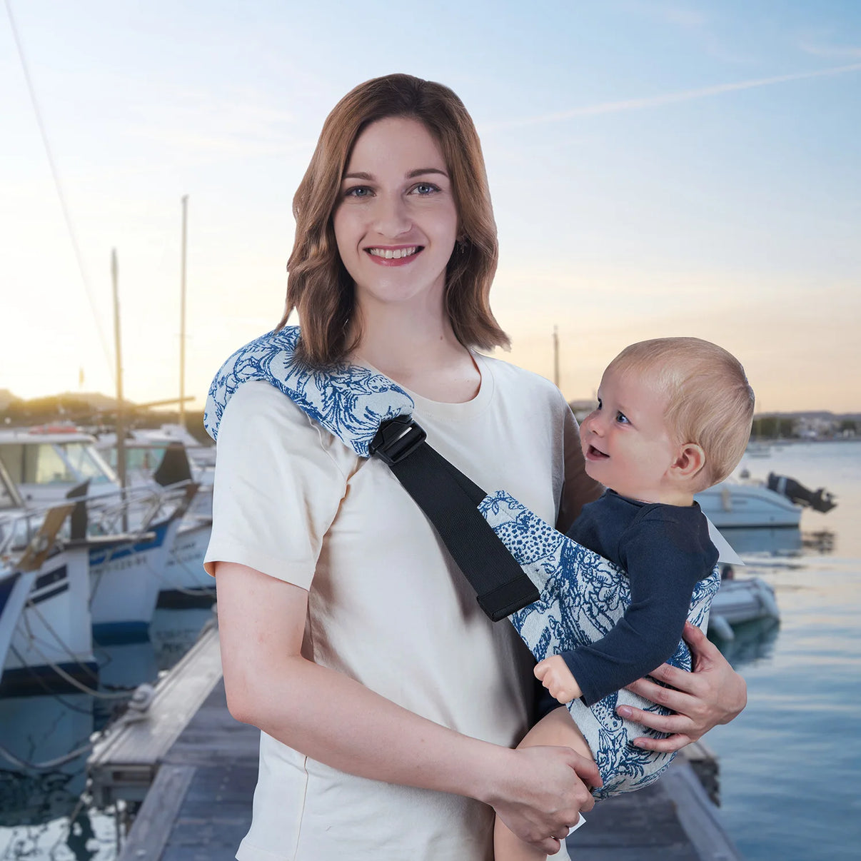 Portable Baby Carrier Strap Bag – Multifunctional Adjustable Shoulder Baby Carrier Sling for Travel, Infant Wrap - Kidzy Market