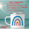 Personalized Rainbow Enamel Mug – Custom Name Coffee, Tea & Milk Cup, 3.14 in x 3.35 in (8 x 8.5 cm) – Kids Gift