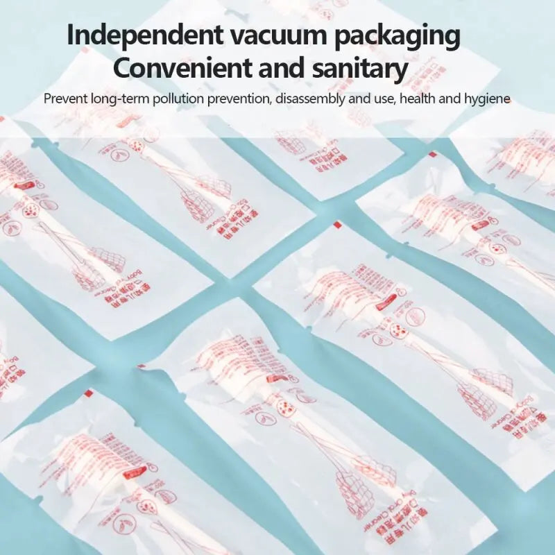 Baby Oral Disposable Cleaner - Newborn Milk Teeth Gauze Toothbrush & Tongue Washing Cotton Swabs Care