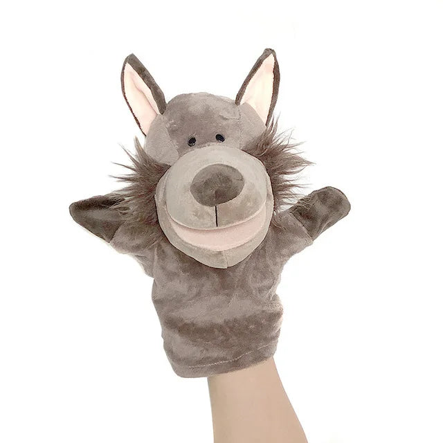Soft Plush Horse Hand and Finger Puppet, Cartoon Toy for Kids Party Decoration