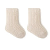 Autumn & Winter New Baby Socks - Thicken Velvet Terry Newborn Socks | Warm Stockings for Boys & Girls, Solid Knitted Mid Tube Infant Socks