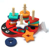 Educational Wooden Toys – Geometric Shapes Montessori Puzzle, Color Sorting Math Bricks for Baby, Preschool Learning Game