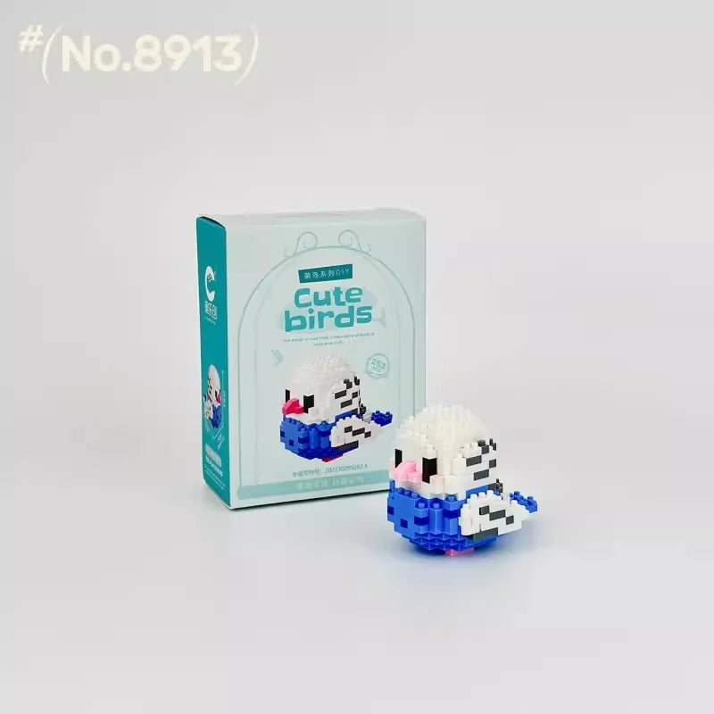 Moe Bird Series Building Block Toy – Educational Assembly Table Ornament for Kids