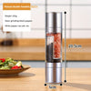 2 in 1 Manual Stainless Steel Salt and Pepper Grinder with Adjustable Ceramic Grinding