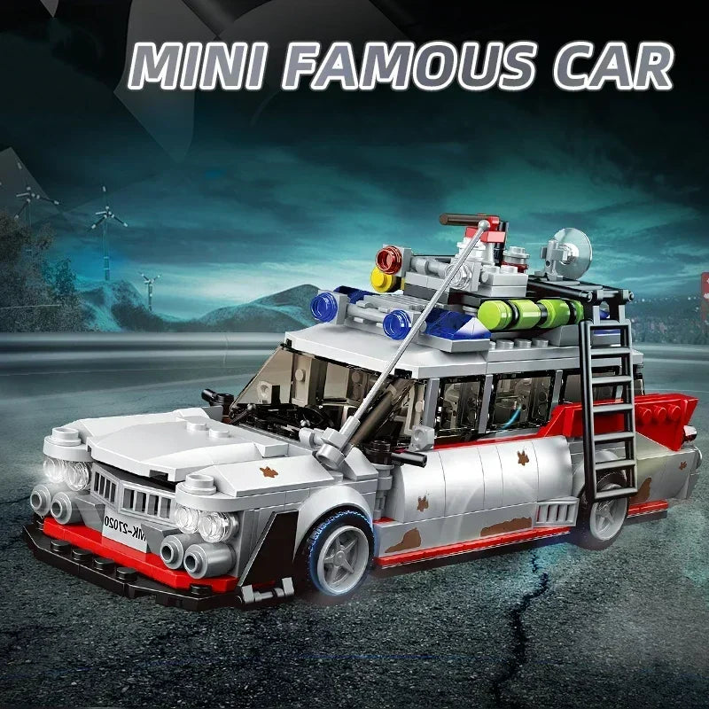 MOC Mini Ghost Movie Car – Technology Building Blocks Model for Kids