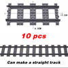 City Trains Flexible Tracks – Soft Straight, Curved Rails, and Switch Building Block Railways Toy for Kids