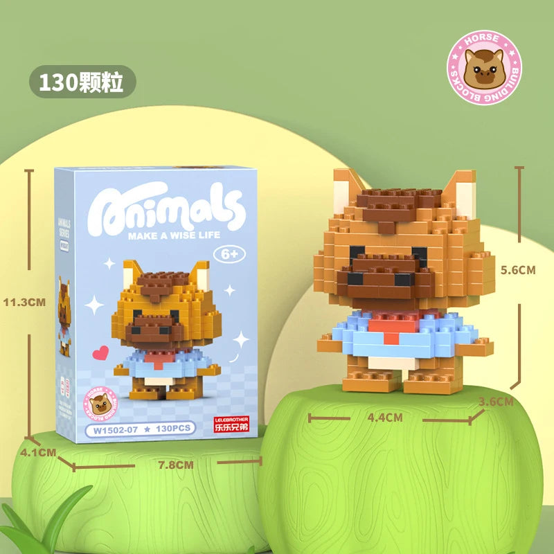 Adults Animals Micro Particle Building Blocks – Dog and Cat Mini Bricks Toy for Kids Ages 6 to 12