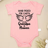 “Hand Picked for Earth by My Grandpa in Heaven” – Cute Newborn Onesie, Cotton Baby Bodysuit for Boys & Girls, Special Gift for Newborns