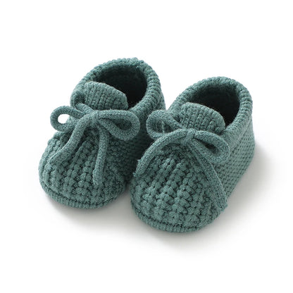 Baby Shoes Knitted Newborn Footwear – 0-18M Warm First Boots for Boys & Girls, Solid Toddler Kid Accessories