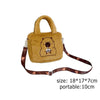Kawaii Capybara Plush Backpack for Women Cute Cartoon Crossbody Tote Bag with Zipper