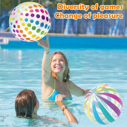 40cm Inflatable Jumbo Beach Ball Colorful Pool Toy for Swimming and Summer Parties