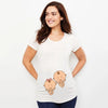 Cute Pattern Print Women's Maternity Shirts 3 Packs Side Ruched Pregnancy Tee Top Tunic Blouse Casual Loose Mama Clothes